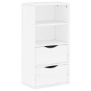  Sideskap med skuffer ODDA hvit 40x24x79 cm heltre furu