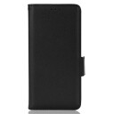 INCOVER TCL 20L PU Litchi Skin Flip Deksel med Lommebok - Svart