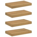 Vegghylle 4 pcs Brun 40 x 23,5 x 4 cm Konstruert tre