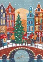 Snowfall in Amsterdam Poster Plakat / 21x30cm