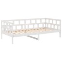 vidaXL Dagseng hvit heltre furu 90x200 cm