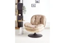 Svingbar lenestol Nolvik - Sandbeige, svart
