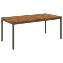vidaXL Hage middagsbord Naturlig og Kaffe 180 x 88,5 x 75 cm