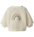 Lil Atelier Lil' Atelier Bomber Jakke NbnLajo Turtledove/Rainbow 56 Fleecejakke Beige