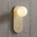 Kummer vegglampe 10 cm oval - Slitt Beige Hvit