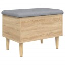 vidaXL Oppbevaringsbenk sonoma eik 62x42x46 cm konstruert tre