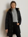 Lauren Ralph Lauren Faux-Fur-Trim Hooded Down Coat - Black - L