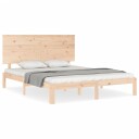 vidaXL Sengeramme med hodegavl 5FT King Size heltre 8720845988364