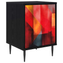 vidaXL Nattbordskap HEESCH Svart eik 36 x 33 x 51 cm Konstruert tre