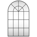 vidaXL Veggspeil svart 60x100 cm buet jern