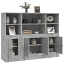 vidaXL Highboards 3 stk betonggrå konstruert tre