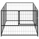 vidaXL Hundebur svart 200x100x70 cm stål