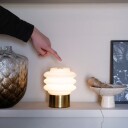 Dyberg Larsen Diva Bordlampe H18 Opal/ Messing