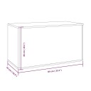 vidaXL Oppbevaringskiste røkt eik 84x42x46 cm konstruert tre