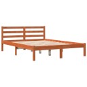 vidaXL Sengeramme brun 135x190 cm heltre furu 8721012361645