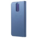 Luxury Mirror View Huawei Mate 10 Lite Flip-deksel Blå