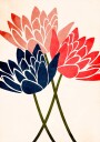 Three Dancing Blossoms Plakat / 100x150cm