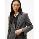 Tommy Hilfiger Pinstripe Relaxed Blazer - Grey - 36