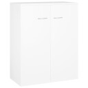 vidaXL Skjenk hvit 60x30x75 cm sponplate