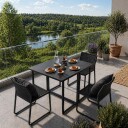 Sammenleggbart bord Hanah Home Worker (90 x 75 x 80 cm) Svart - Svart