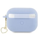 Guess Etui Guess Guap2lschsb Apple Airpods Pro 2 Silikon Charm Hjerte Blå (Blue) – Silicone Charm Heart Collection