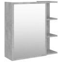vidaXL Speilskap til baderom betonggrå 62,5x20,5x64 cm sponplate