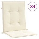 vidaXL Hage stolputer 4 stk. Krem 100 x 50 x 3 cm