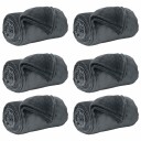 vidaXL Kastepledd 6 pcs Mørkegrå 220 x 240 cm Fleece