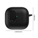 Beskyttelsesveske i kunstlær for AirPods 4 Svart