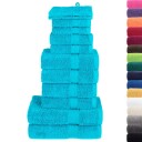 vidaXL Premium håndklesett 12 deler SOLUND turkis 600 gsm