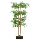  Kunstig bambustre 988 blader 150 cm grønn