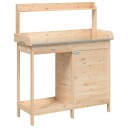  Pottebord med skap 110,5x45x124,5 cm heltre gran