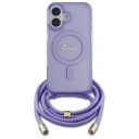 Guess MagSafe Crossbody Cord Etui til iPhone 16 - Lilla