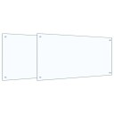 vidaXL Kjøkkenbakplate 2 pcs Gjennomsiktig 100 x 50 cm herdet glass