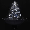 vidaXL Kunstig juletre med snø og paraplyfot svart 75 cm PVC