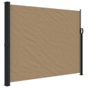  Uttrekkbar sidemarkise gråbrun 160x500 cm 4004439