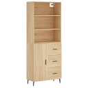 vidaXL Highboard sonoma eik 69,5x34x180 cm konstruert tre 8720845928315