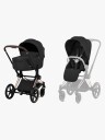 Cybex Priam Rosegold Med Liggedel Sepiablack