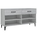 vidaXL Skohylle gr? sonoma 102x35x55 cm konstruert tre