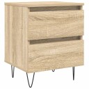 vidaXL Nattbord 2 stk sonoma eik 40x35x50 cm konstruert tre