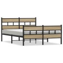  Sengeramme i metall uten madrass sonoma eik 160x200 cm 8721158367549
