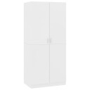 vidaXL Garderobe hvit 80x52x180 cm sponplate