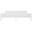 vidaXL Sengeramme hvit heltre furu 200x200 cm
