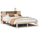  Seng med bokhylle uten madrass 140x190 cm heltre furu 3322511