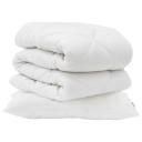 vidaXL Dyne Sett med pute 2 stk. Hvit Mikrofiber