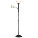 Gulvlampe med justerbar lesearm – svart 175x28cm