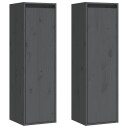 vidaXL Veggskap 2 stk gr? 30x30x100 cm heltre furu