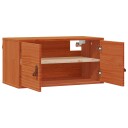 vidaXL Veggskap med hylle Vokset Brun 80 x 30 x 30 cm Massiv furu