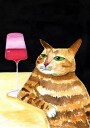 Grumpy Cat Wine Plakat / 21x30