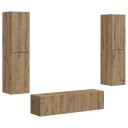  TV benksett 6 pcs Artisan Eik Konstruert tre